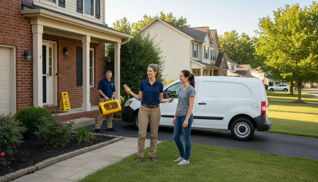 Water restoration image for Dehumidification And Cleanup Services in Elon, NC